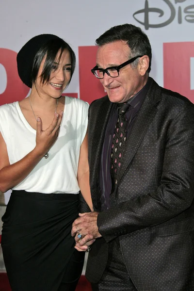 Zelda Williams e o pai Robin Williams — Fotografia de Stock
