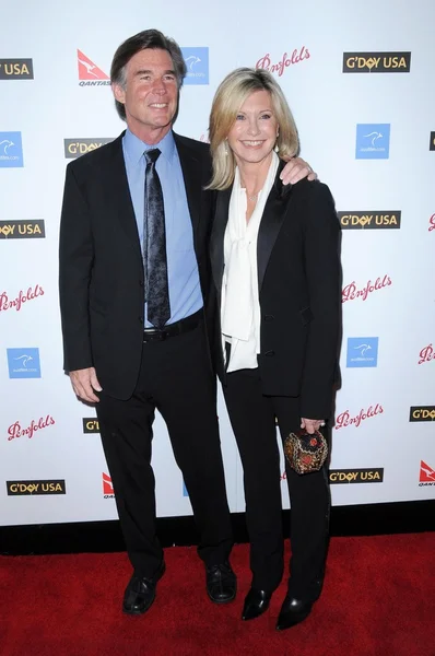 Olivia Newton-John and John Easterlin — Stock Photo, Image