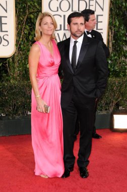 Nancy duvarlar ve steve carrell 66 yıllık Altın Küre Ödülleri'nde. Beverly hilton hotel, beverly hills, ca. 01-11-09