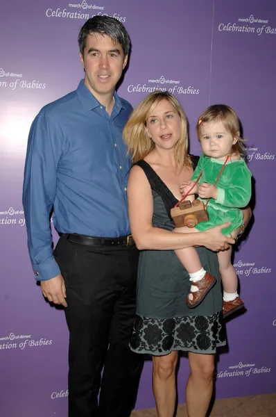 Keith Christian and Kellie Martin with their daughter Margaret at Celebration of Babies luncheon to benefit March of Dimes. Beverly Hilton Hotel, Beverly Hills, CA. 09-27-08 — Stock Photo, Image