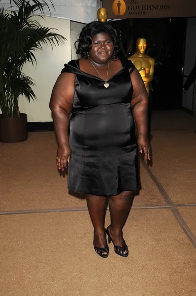 Gabourey Sidibe at the 2009 Governors Awards presented by the Academy of Motion Picture Arts and Sciences, Grand Ballroom at Hollywood and Highland Center, Hollywood, CA. 11-14-09 — Stock Photo, Image