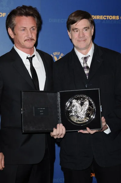 Sean penn i gus van sant — Zdjęcie stockowe