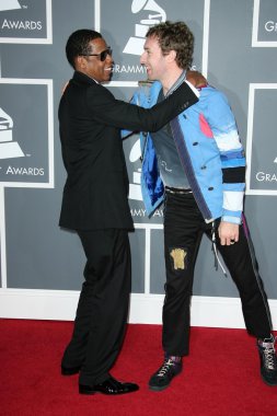 Jay Z ve Chris Martin 51 yıllık Grammy Ödülleri'nde. Staples Center, Los Angeles, Ca. 02-08-09