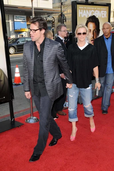 Jim carrey und jenny mccarthy — Stockfoto