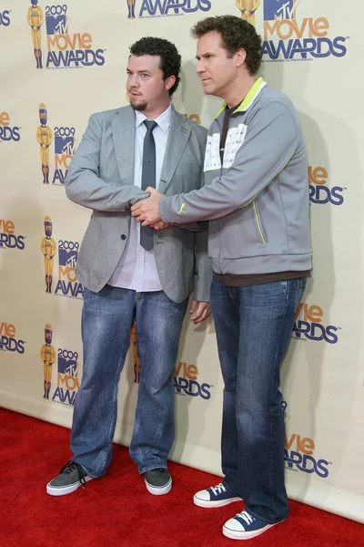 Дэнни Макбрайд и Уилл Феррелл на церемонии награждения MTV Movie Awards в 2009 году. Амфитеатр Гибсона, Юниверсал Сити, Калифорния. 05-31-09 — стоковое фото