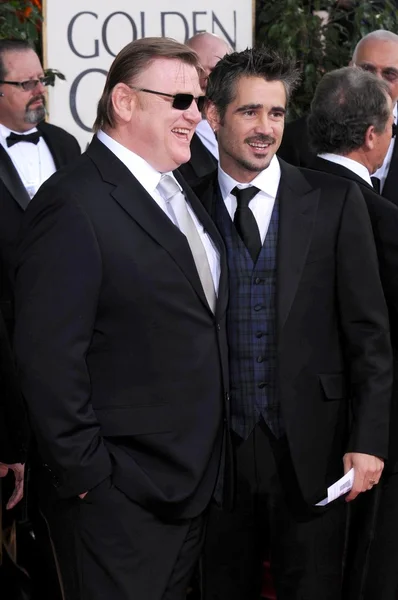 Brendan Gleeson y Colin Farrell en los 66º Premios Globo de Oro. Beverly Hilton Hotel, Beverly Hills, CA. 01-11-09 — Foto de Stock