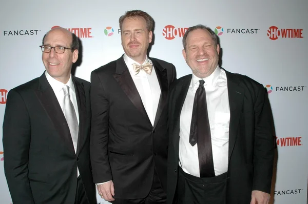 Matthew C. Blank avec Robert Greenblatt et Harvey Weinstein — Photo