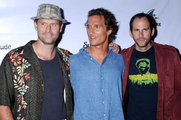 Jeffrey Nordling with Matthew McConaughey and S.R. Bindler — ストック写真