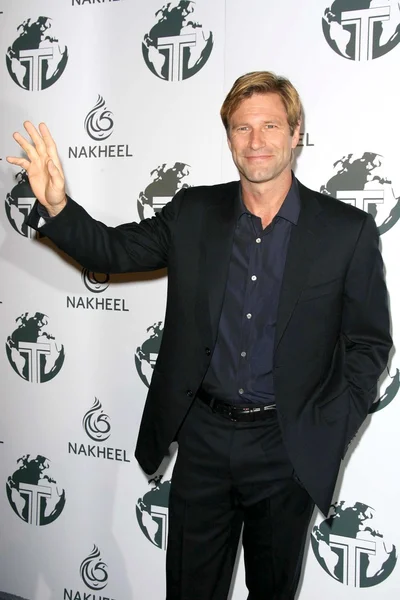 Aaron eckhart på en fest att införa det trump tower dubai. den tar dödsbo, bel air, ca. 08-23-08 — Stockfoto