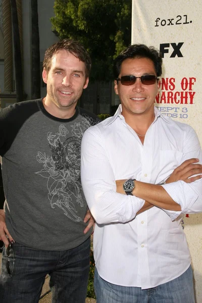 David Rees Snell and Benito Martinez at the Premiere Screening of 'Sons of Anarchy'. Paramount Theater, Hollywood, CA. 08-24-08 — Stok fotoğraf