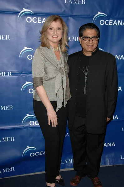 Arianna Huffington, Deepak Chopra — Stock Photo, Image