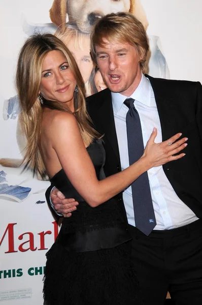 Jennifer aniston en owen wilson — Stockfoto