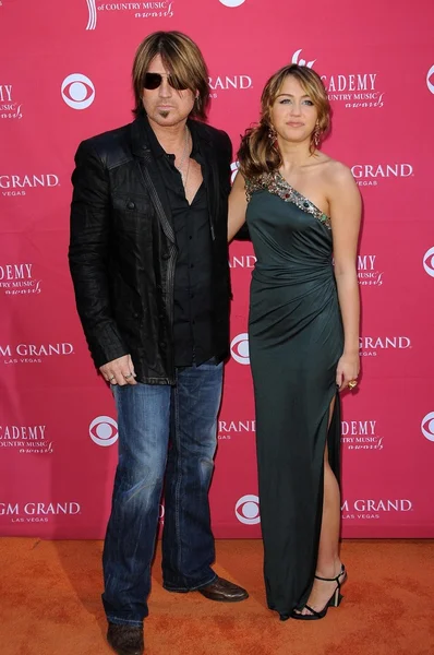 Billy Ray Cyrus, Miley Cyrus — Stock Photo, Image