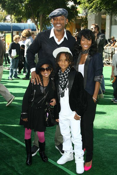 Will Smith and Jada Pinkett Smith with their children Willow and Jaden