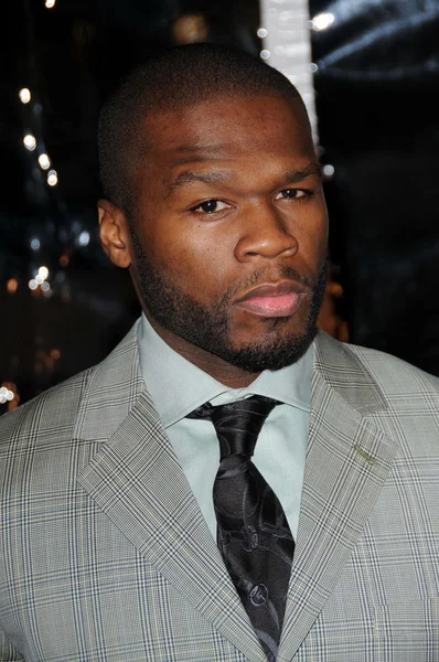 50 Cent at the Los Angeles Premiere of The Wrestler. The Academy Of Motion Arts and Sciences, Los Angeles, CA. 12-16-0 — Stock Photo, Image