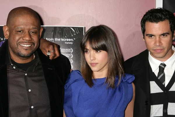 Forest Whitaker with Jessica Alba and Cash Warren — Stock Photo, Image