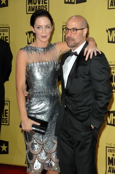 Emily Blunt and Stanley Tucci at the 15th Annual Critic's Choice Awards, Hollywood Palladium, Hollywood, CA. 01-15-10 — Stock Photo, Image