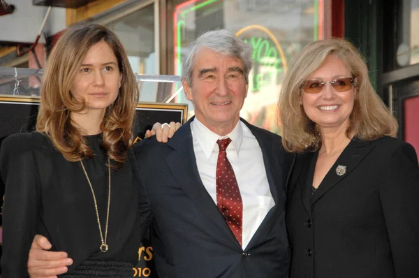 Sam Waterston com a esposa Lynn Louisa Woodruff e filha — Fotografia de Stock