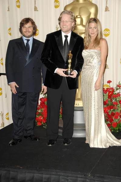 Jack Black con Andrew Stanton y Jennifer Aniston —  Fotos de Stock