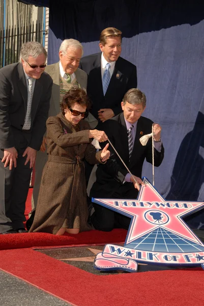 Leslie Caron unveils her star — Zdjęcie stockowe