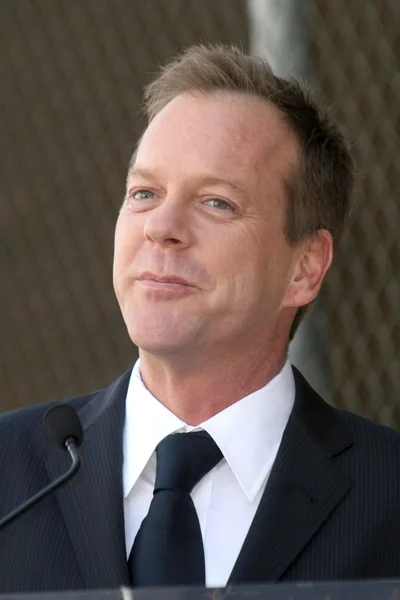 Kiefer sutherland bei der Zeremonie zu Ehren kiefer sutherlands mit dem 2.377. Stern auf dem hollywood walk of fame. Hollywood Boulevard, Hollywood, ca. 08-09-12 — Stockfoto