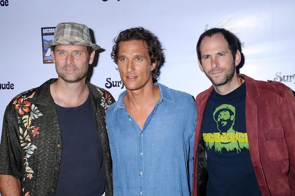 Jeffrey Nordling with Matthew McConaughey and S.R. Bindler — Stock Photo, Image