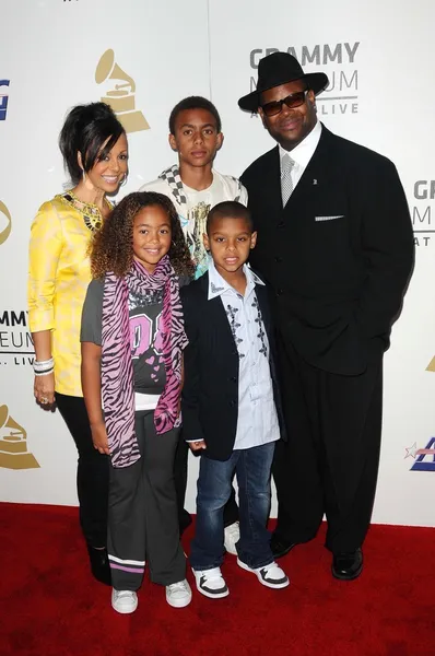 Jimmy Jam y su familia — Foto de Stock