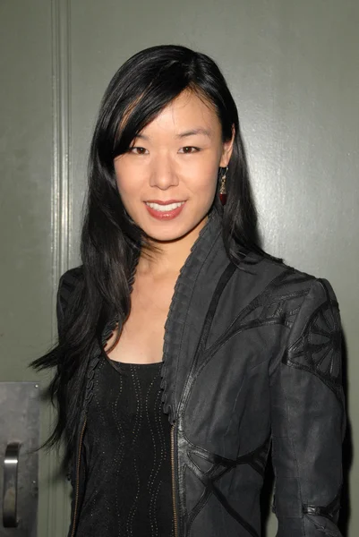 May Wang at the Los Angeles Premiere of 'Death of Evil', Benefitting the National Fathers Resource Center. Regency Fairfax Cinemas, West Hollywood, CA. 10-01-09 — Stock Photo, Image