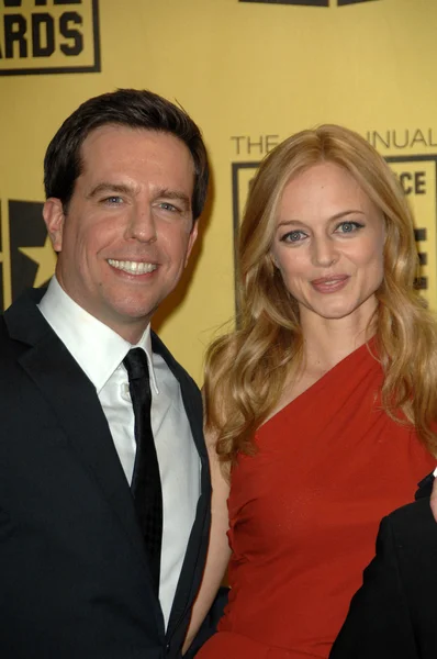 Ed Helms y Heather Graham en el 15º Annual Critic 's Choice Awards, Hollywood Palladium, Hollywood, CA. 01-15-10 — Foto de Stock