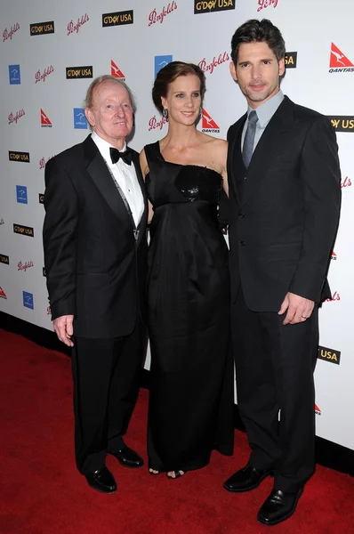 Rod Laver with Rachel Griffiths and Eric Bana — Stock Photo, Image
