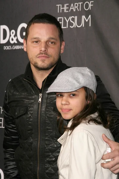 Justin Chambers and daughter Isabella — Zdjęcie stockowe