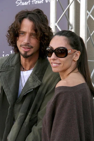 Chris Cornell y su esposa Vicky — Foto de Stock