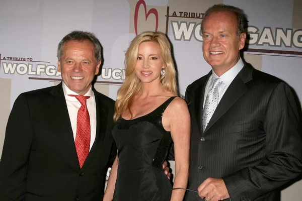 Wolfgang Puck con Camille Grammer y Kelsey Grammer —  Fotos de Stock