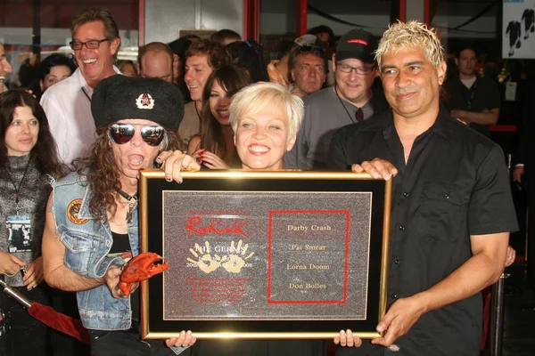 Don Bolles with Lorna Doom and Pat Smear — Stockfoto