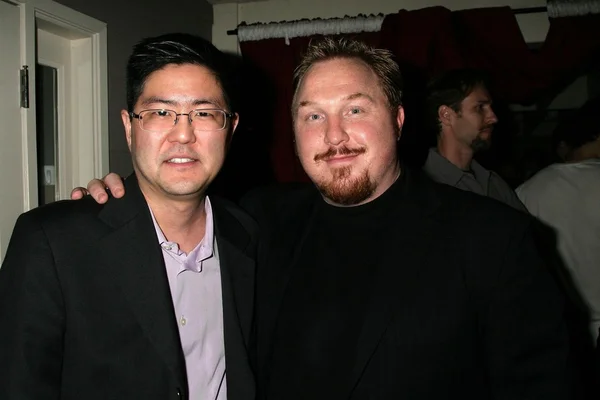 Greg Hatanaka and Keith Kjarval at the Los Angeles Premiere Of 'Bob Funk'. Laemmle's Sunset 5 Theatres, Los Angeles, CA. 02-27-09 — Stockfoto