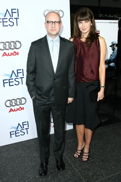 Steven Soderbergh and Jules Asner — Stock Photo, Image