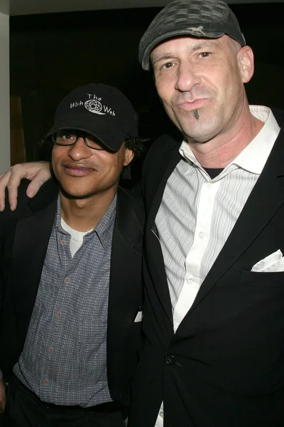 Clinton H.Wallace and Tommy Colavito at a party hosted by Theatre 68 to Announce the John Patrick Shanley Festival. Private Residence, Beverly Hills, CA. 02-23-09 — Stock fotografie