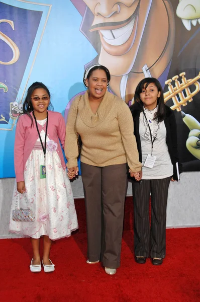 Chandra Wilson, le figlie Joy e Serena — Foto Stock