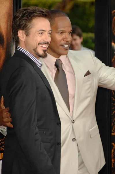 Robert downey jr och jamie foxx — Stockfoto