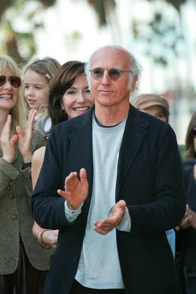 Larry David at the induction ceremony for Mary Steenburgen into the Hollywood Walk of Fame, Hollywood Blvd., Hollywood. CA. 12-16-09 — 图库照片