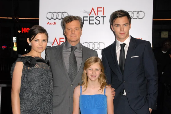 Ginnifer Goodwin, Colin Firth, Ryan Simpkins and Nicholas Hoult — Stock Photo, Image