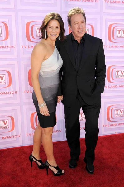 Jane Hajduk e Tim Allen no TV Land Awards de 2009. Gibson Amphitheatre, Universal City, CA. 04-19-09 — Fotografia de Stock