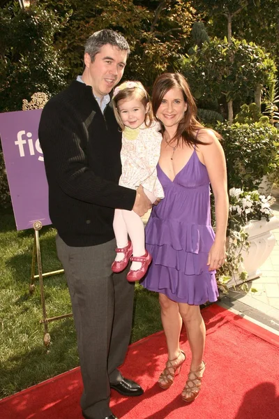 Kellie Martin with husband Keith Christian and daughter Maggie at the March of Dimes Celebration of Babies, Four Seasons Hotel, Los Angeles, CA. 11-07-09 — Stock Photo, Image
