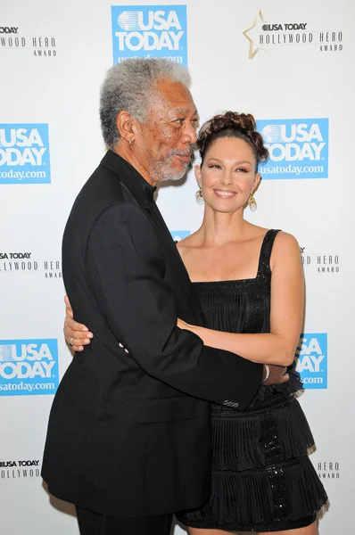 Morgan freeman i ashley judd — Zdjęcie stockowe