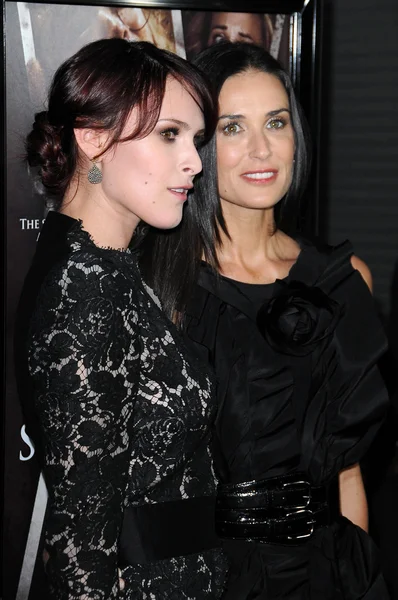 Rumer willis i demi moore — Zdjęcie stockowe