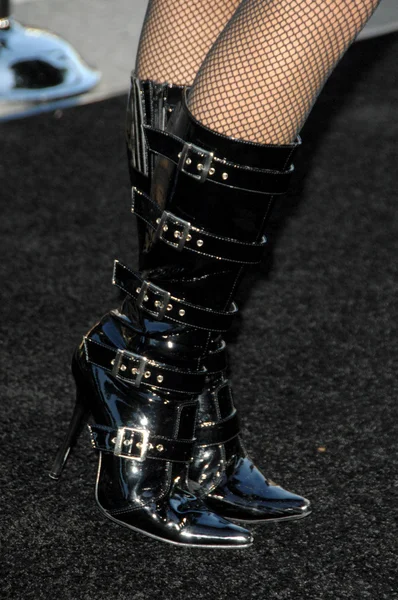 Kaya Jones's boots at the Los Angeles Premiere of 'Orphan'. Mann Village Theatre, Westwood, CA. 07-21-09 — Stock Photo, Image