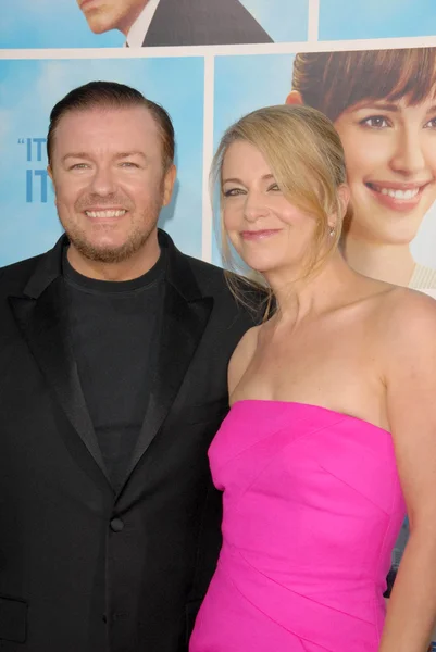 Ricky Gervais and Jane Fallon — Stock Photo, Image