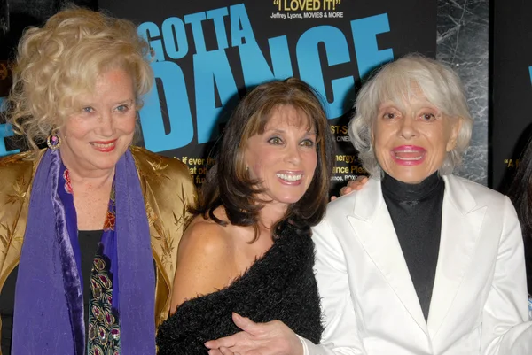 Sally Kirkland com Kate Linder e Carol Channing — Fotografia de Stock