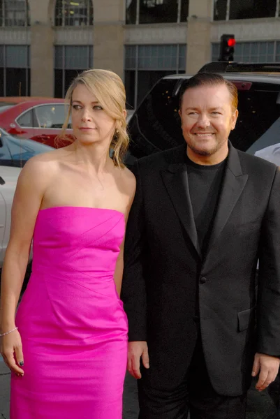 Jane Fallon e Ricky Gervais — Fotografia de Stock