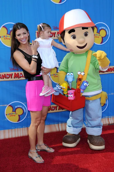 Ali landry i córka estela w los angeles premiera przygód handy manny motocykla. ArcLight hollywood, hollywood, ca. 09-26-09 — Zdjęcie stockowe